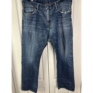 Polo Ralph Lauren PRL Classic Denim Jeans 38 x 30 Distressed RL Logo Denim F12